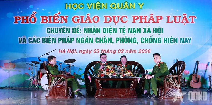 Học viện Quân y đổi mới tuyên truyền pháp luật về chủ đề nhận diện và phòng, chống tệ nạn xã hội

